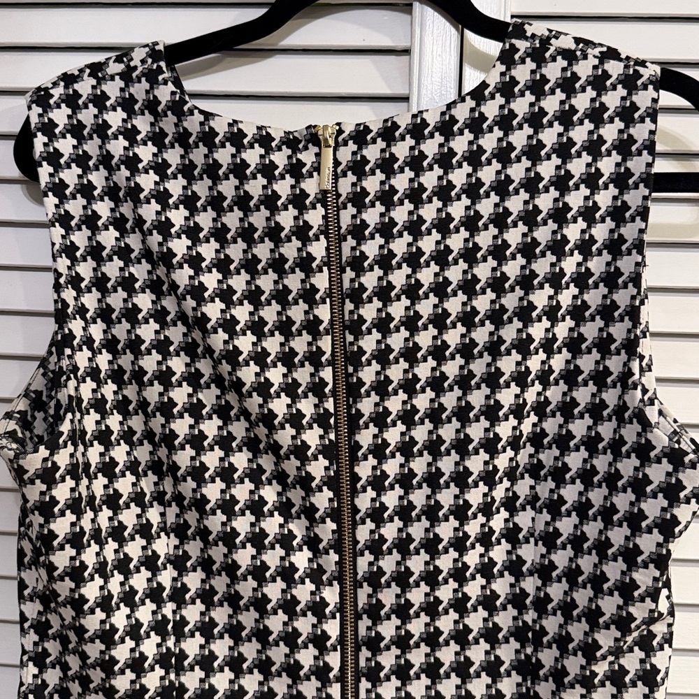 Calvin Klein Classic Black and White Houndstooth Dress - Picture 4 of 4